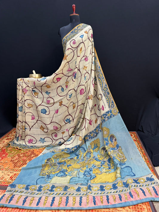 Silkcotton Penkalamkari Saree