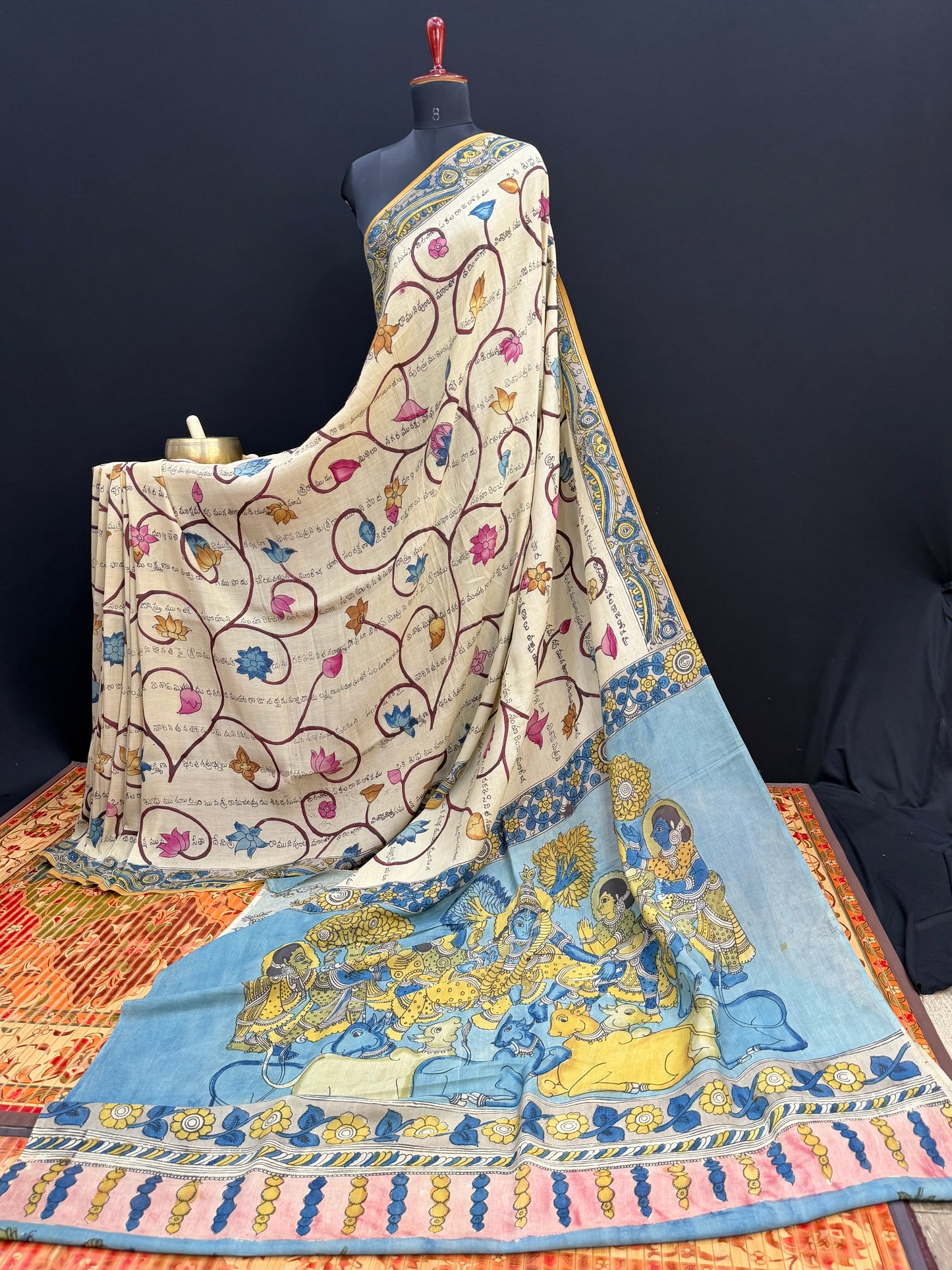 Silkcotton Penkalamkari Saree