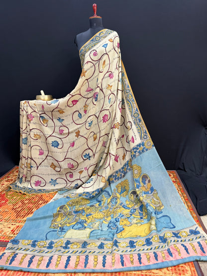 Silkcotton Penkalamkari Saree