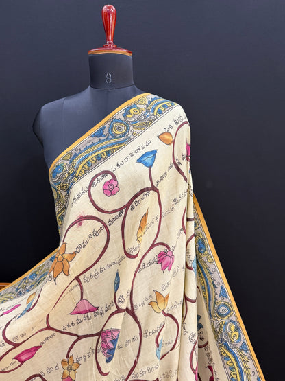 Silkcotton Penkalamkari Saree