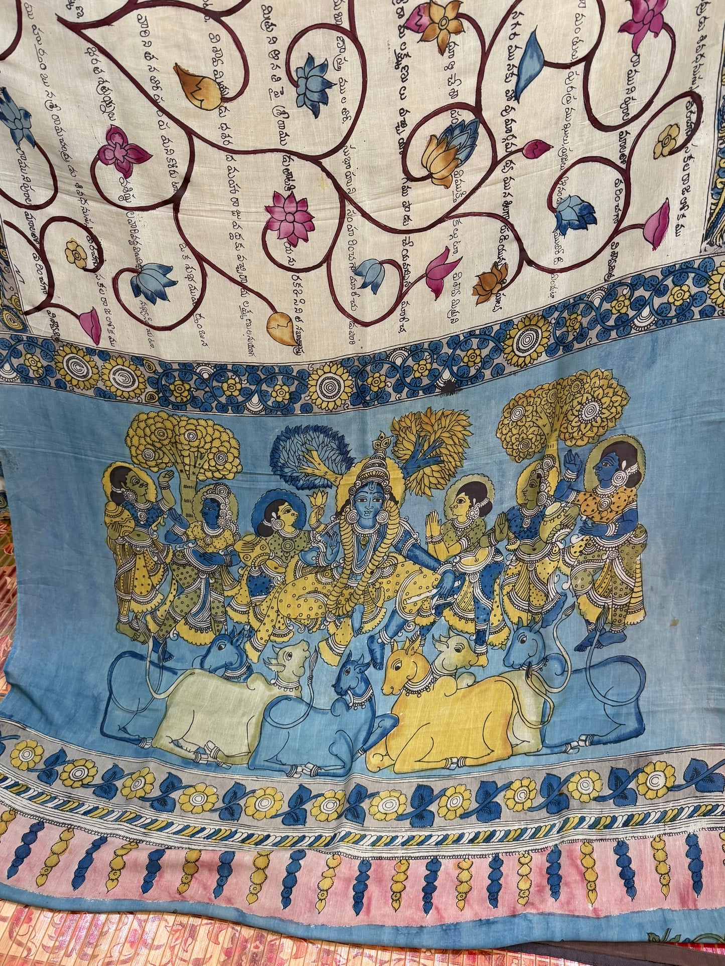 Silkcotton Penkalamkari Saree