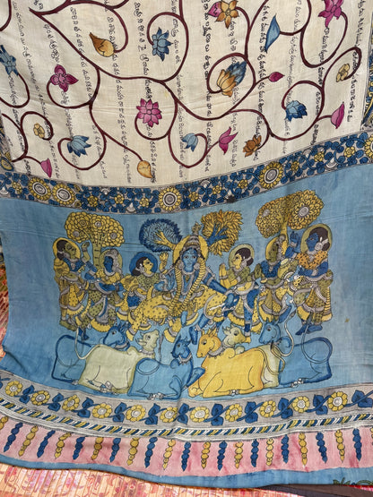 Silkcotton Penkalamkari Saree