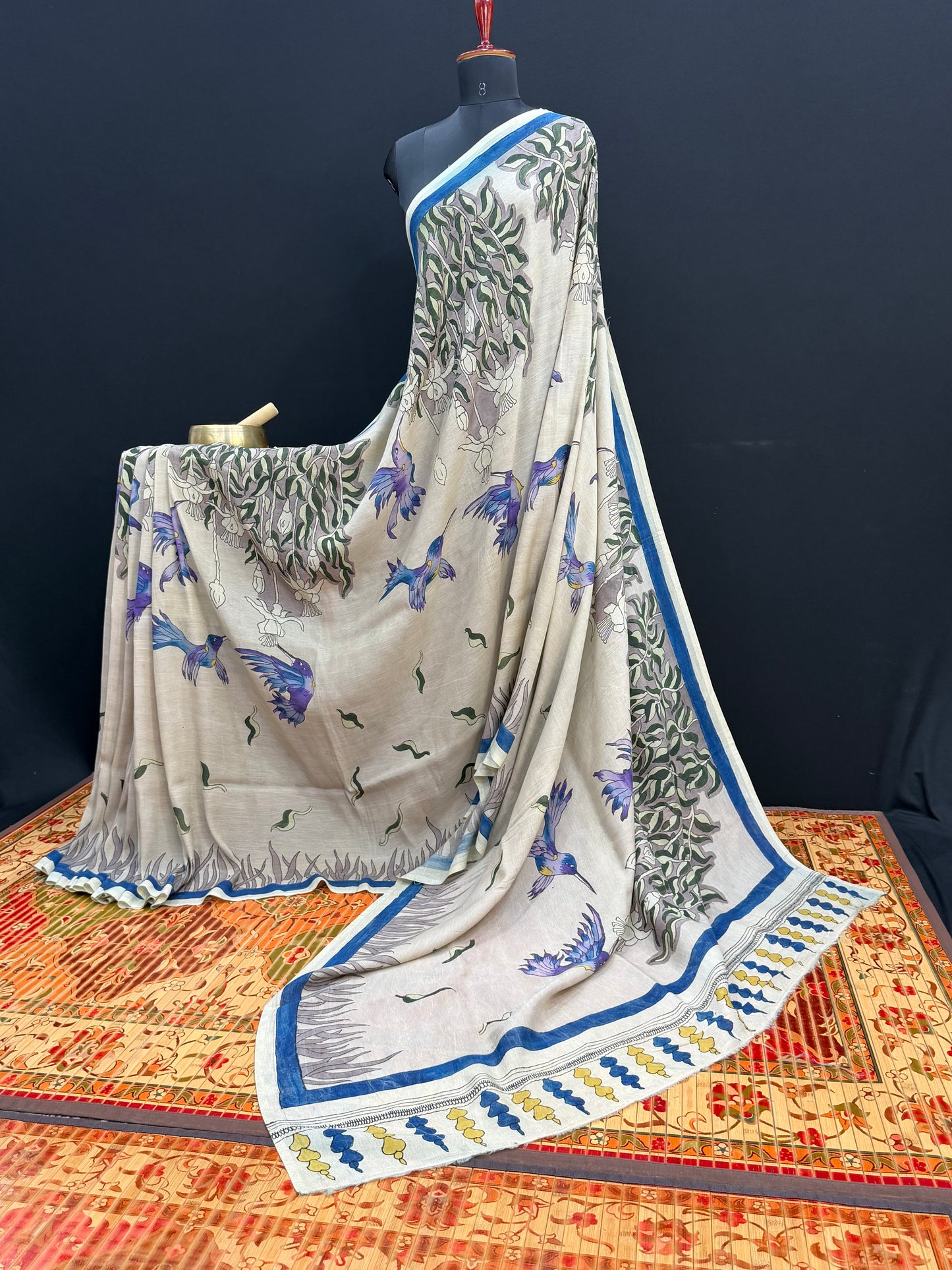 Silkcotton Penkalamkari Saree