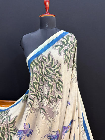 Silkcotton Penkalamkari Saree
