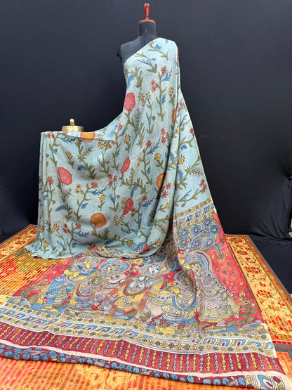 Silkcotton Penkalamkari Saree