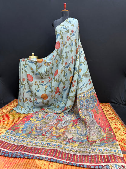 Silkcotton Penkalamkari Saree