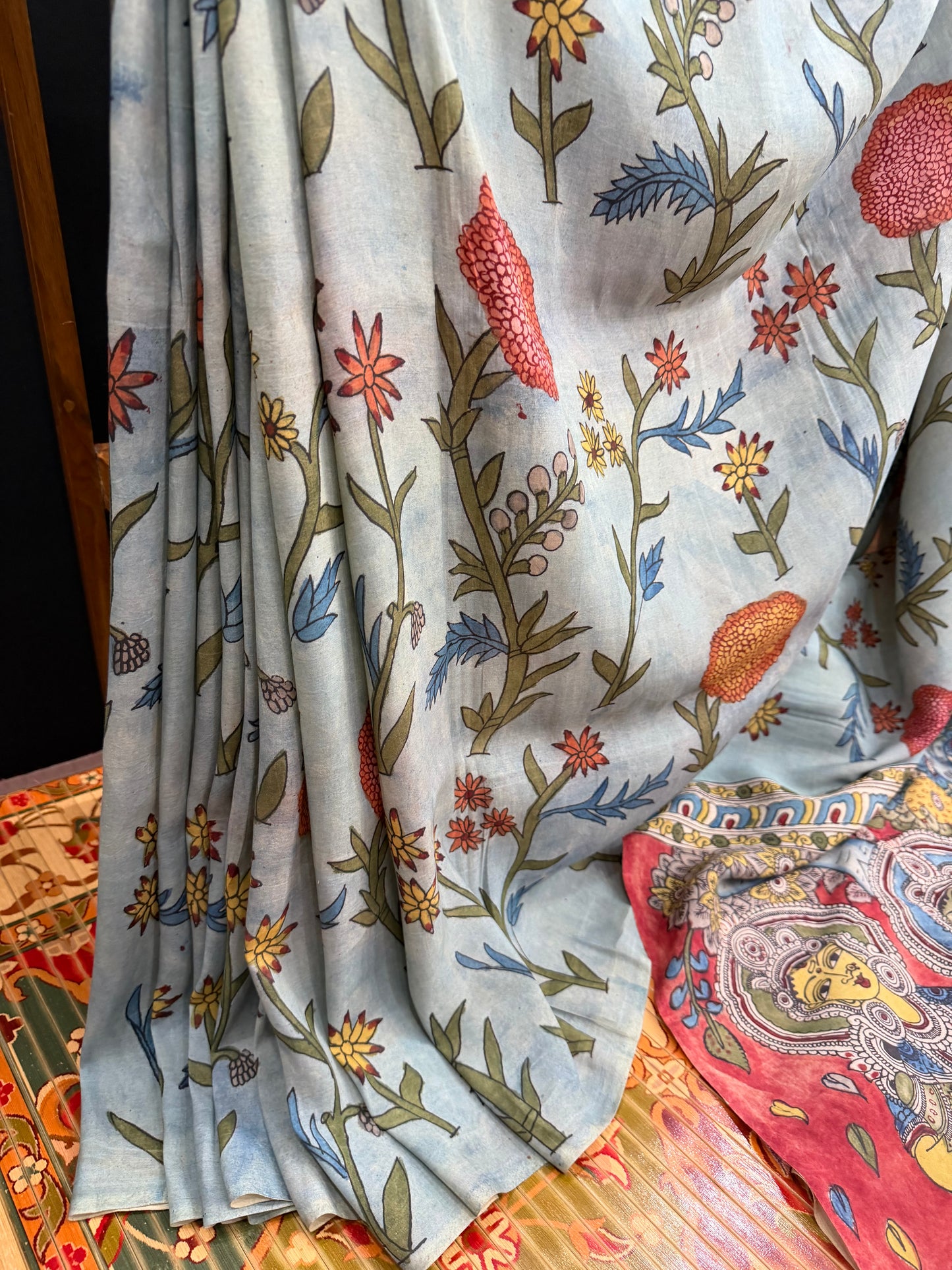 Silkcotton Penkalamkari Saree