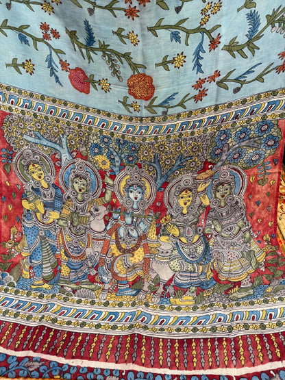 Silkcotton Penkalamkari Saree