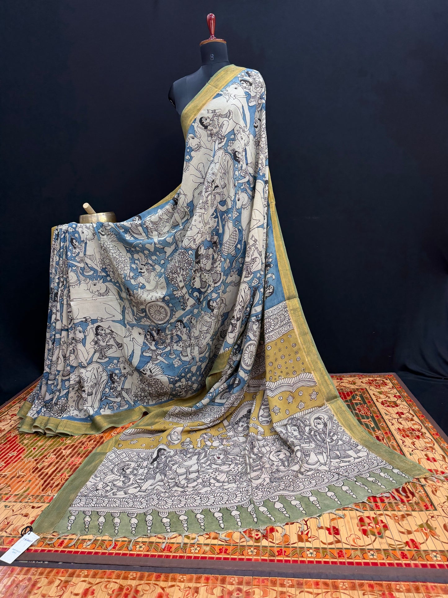 Silkcotton Penkalamkari Saree