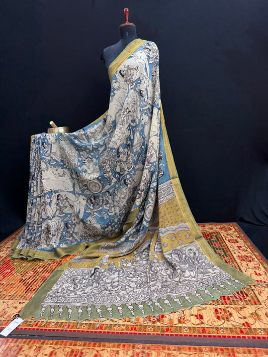 Silkcotton Penkalamkari Saree