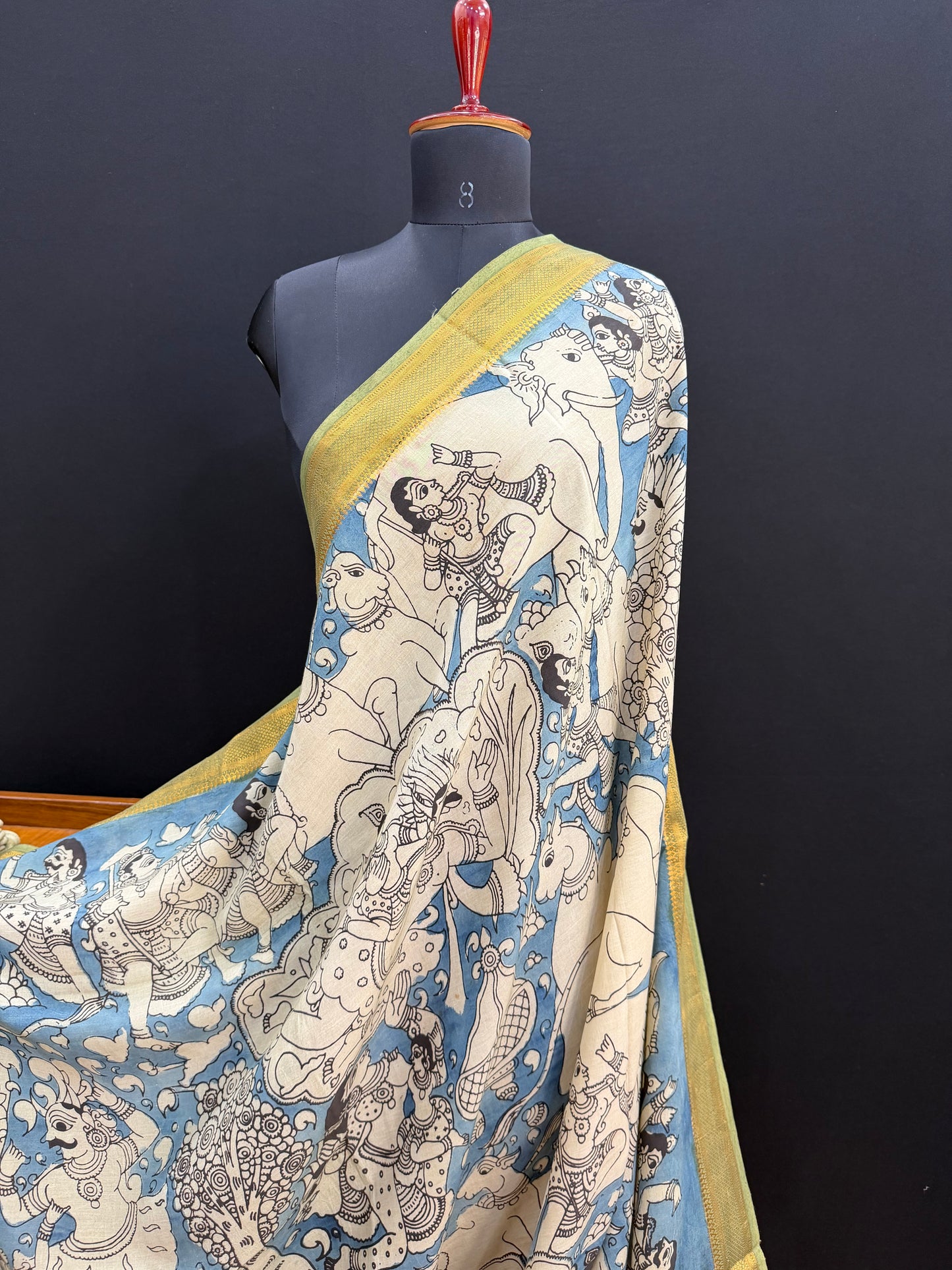 Silkcotton Penkalamkari Saree