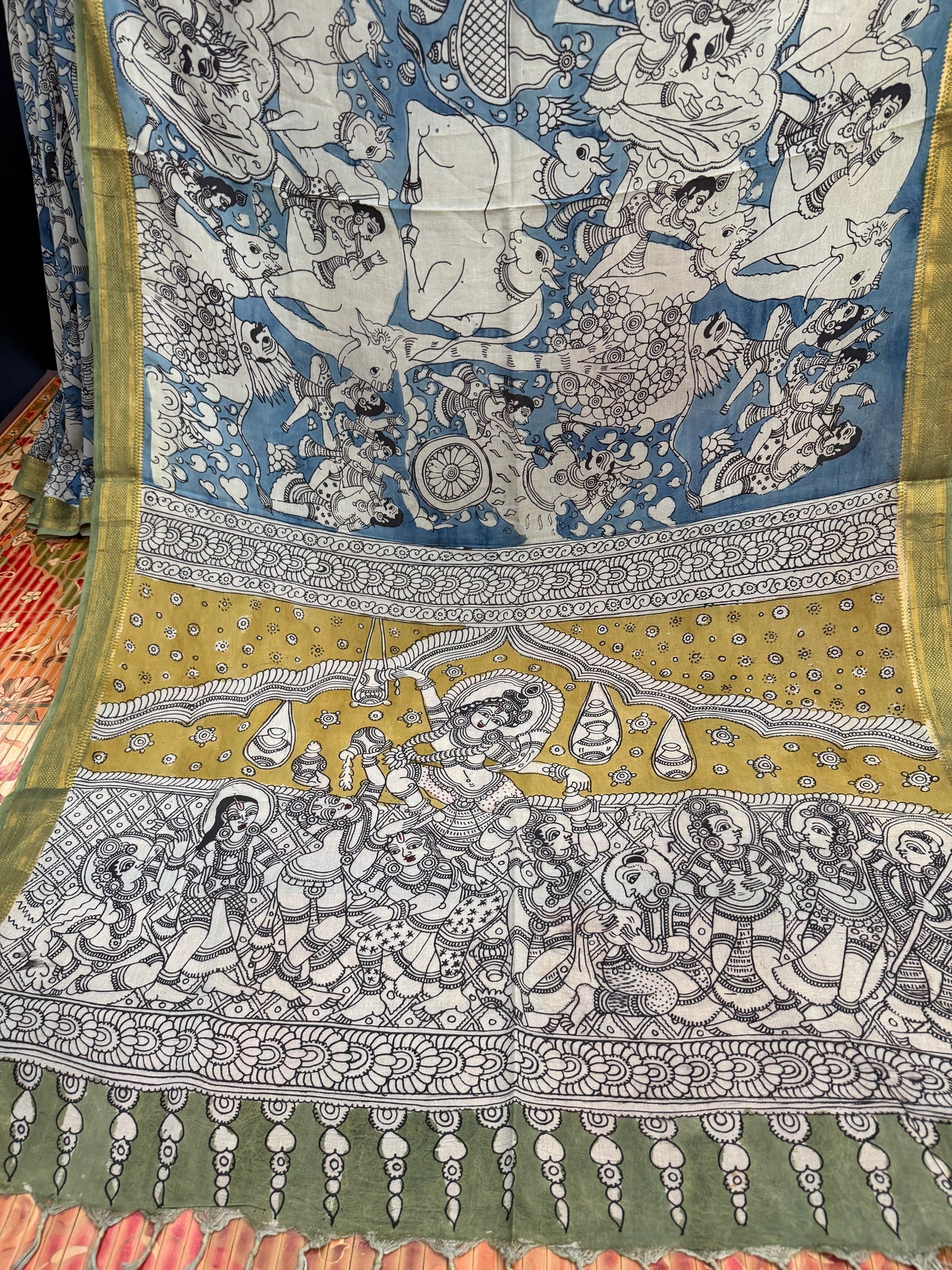 Silkcotton Penkalamkari Saree