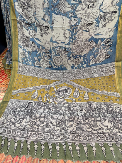 Silkcotton Penkalamkari Saree