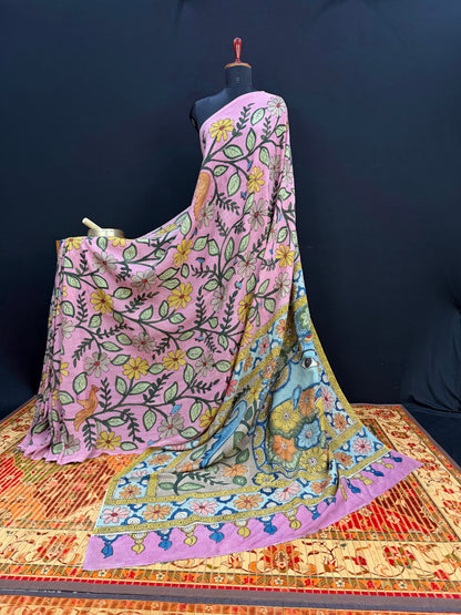 Silkcotton Penkalamkari Saree