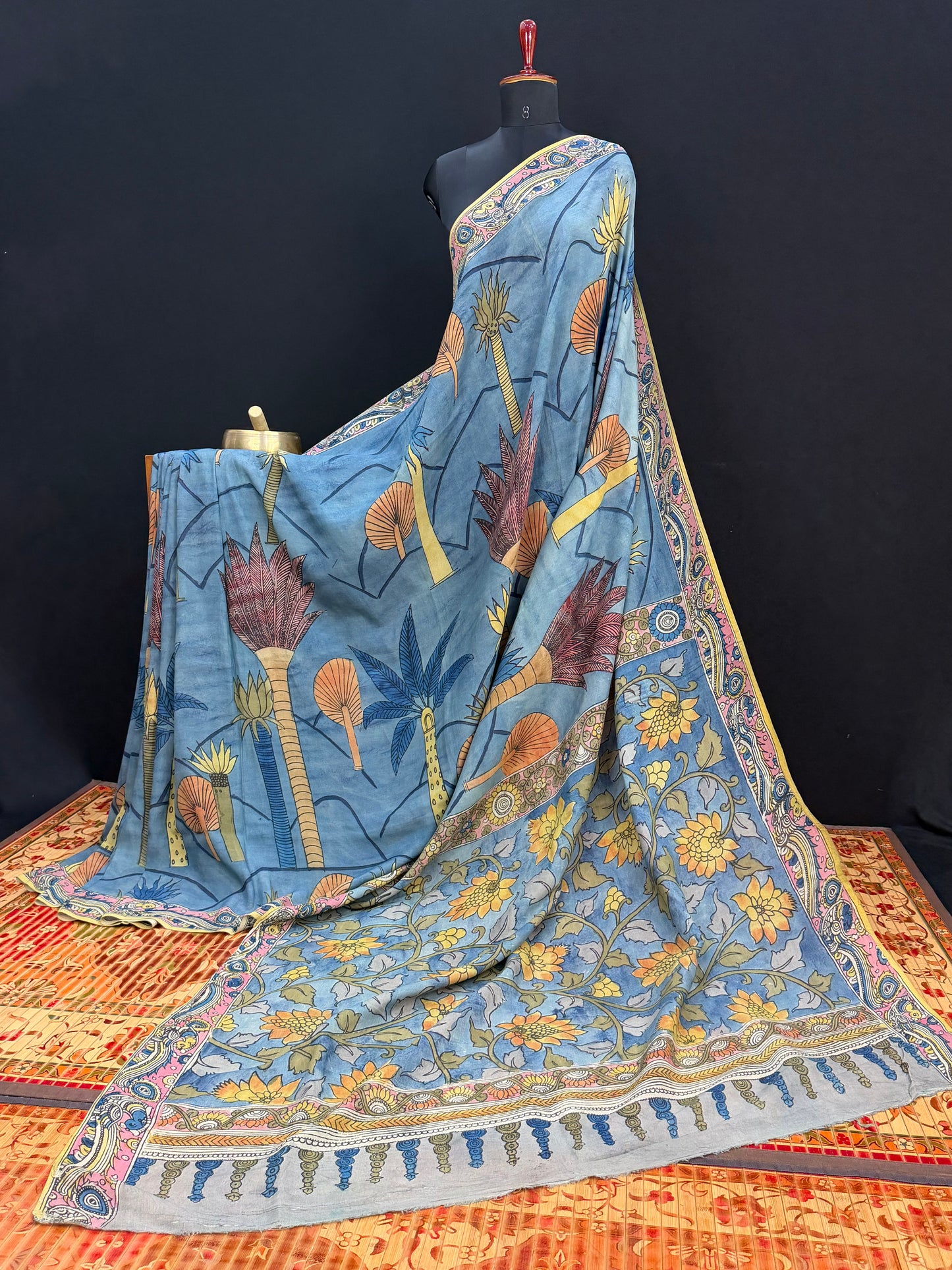 Silkcotton Penkalamkari Saree