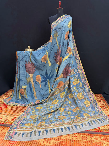 Silkcotton Penkalamkari Saree
