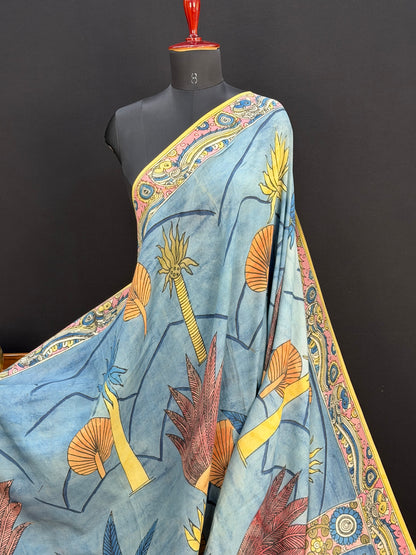 Silkcotton Penkalamkari Saree