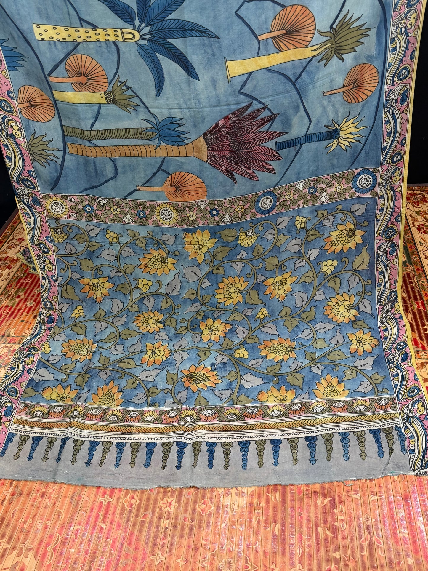 Silkcotton Penkalamkari Saree