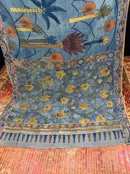 Silkcotton Penkalamkari Saree