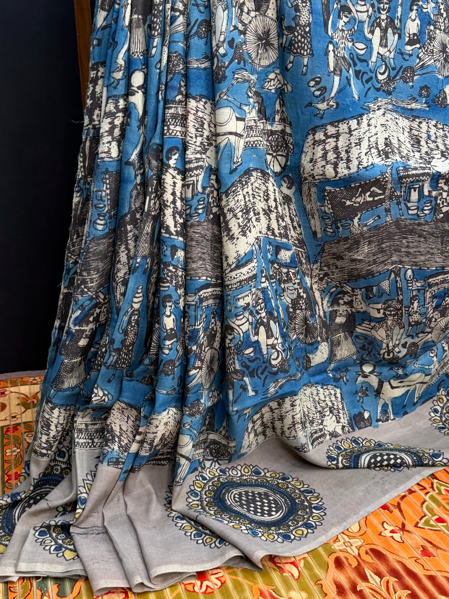 Silkcotton Penkalamkari Saree