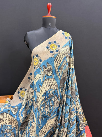 Silkcotton Penkalamkari Saree