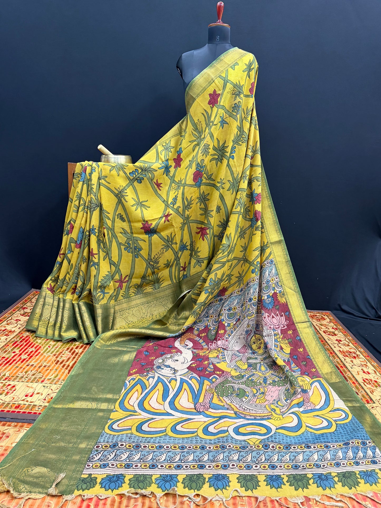 Silkcotton Penkalamkari Saree