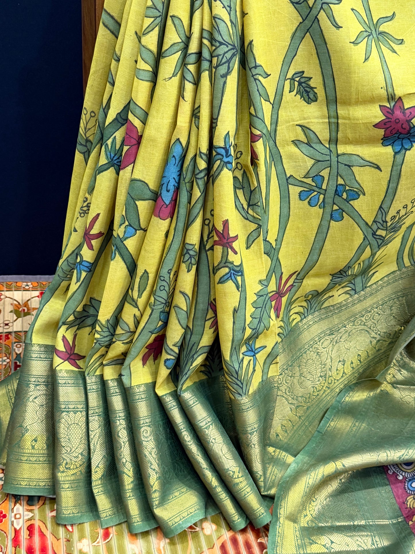 Silkcotton Penkalamkari Saree
