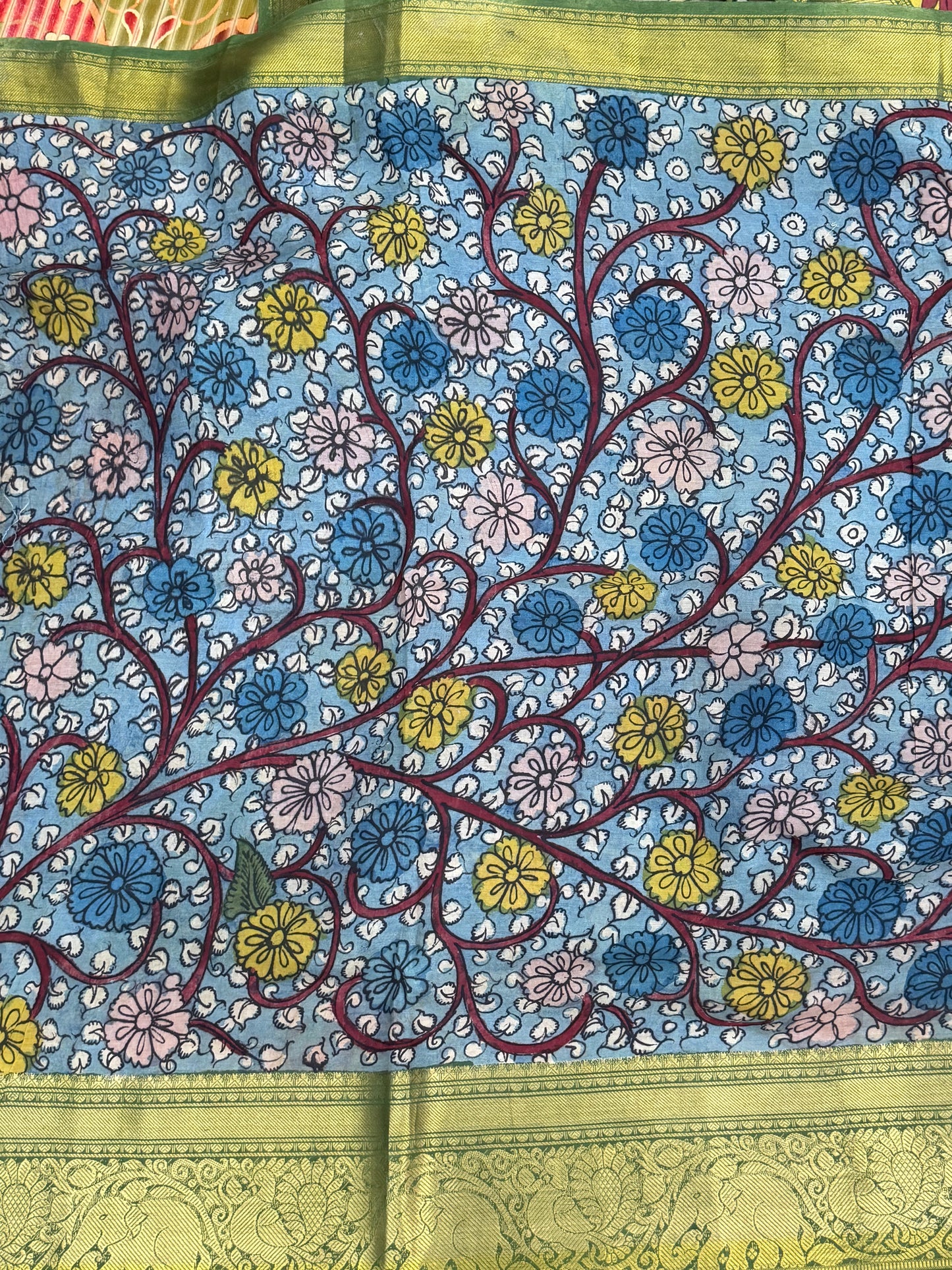 Silkcotton Penkalamkari Saree