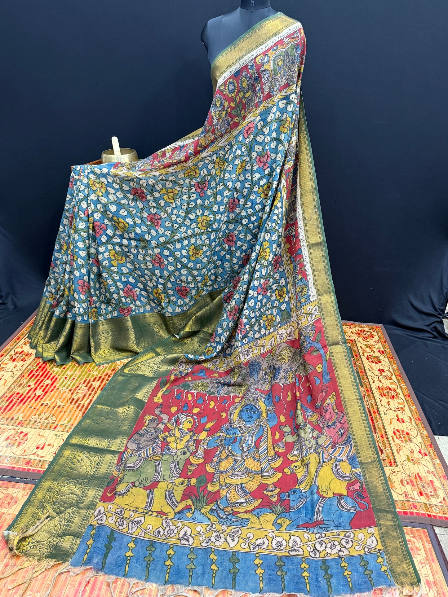 Silkcotton Penkalamkari Saree