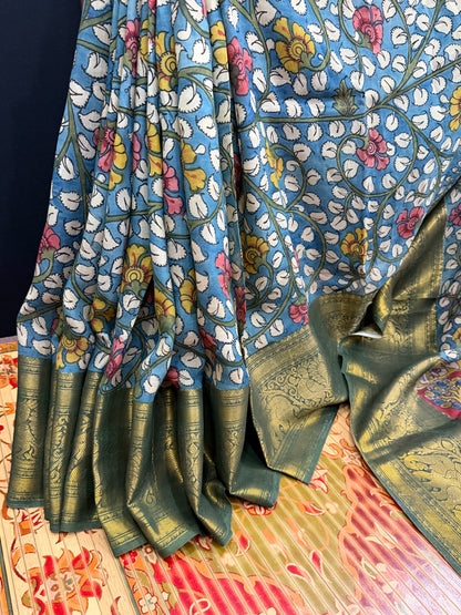 Silkcotton Penkalamkari Saree