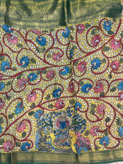 Silkcotton Penkalamkari Saree