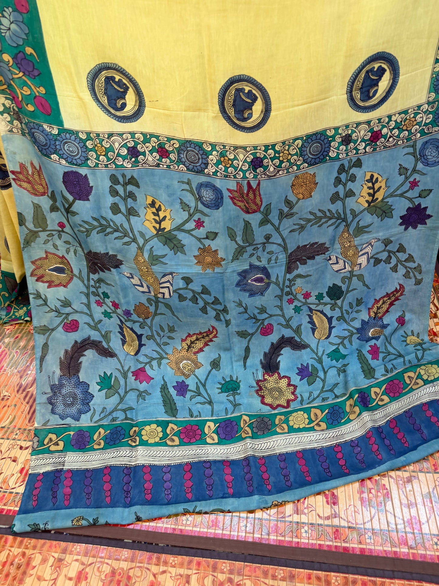 Silkcotton Penkalamkari Saree