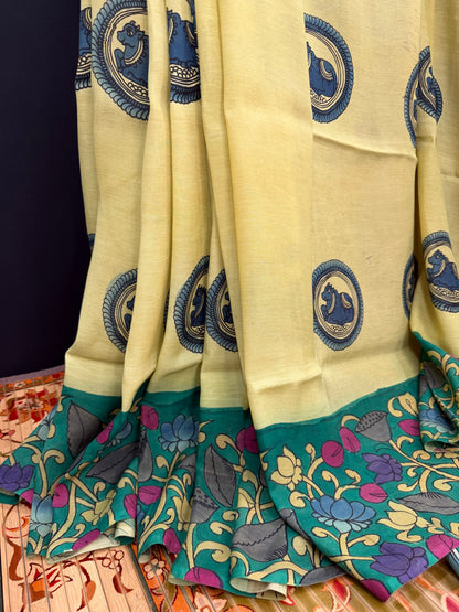Silkcotton Penkalamkari Saree