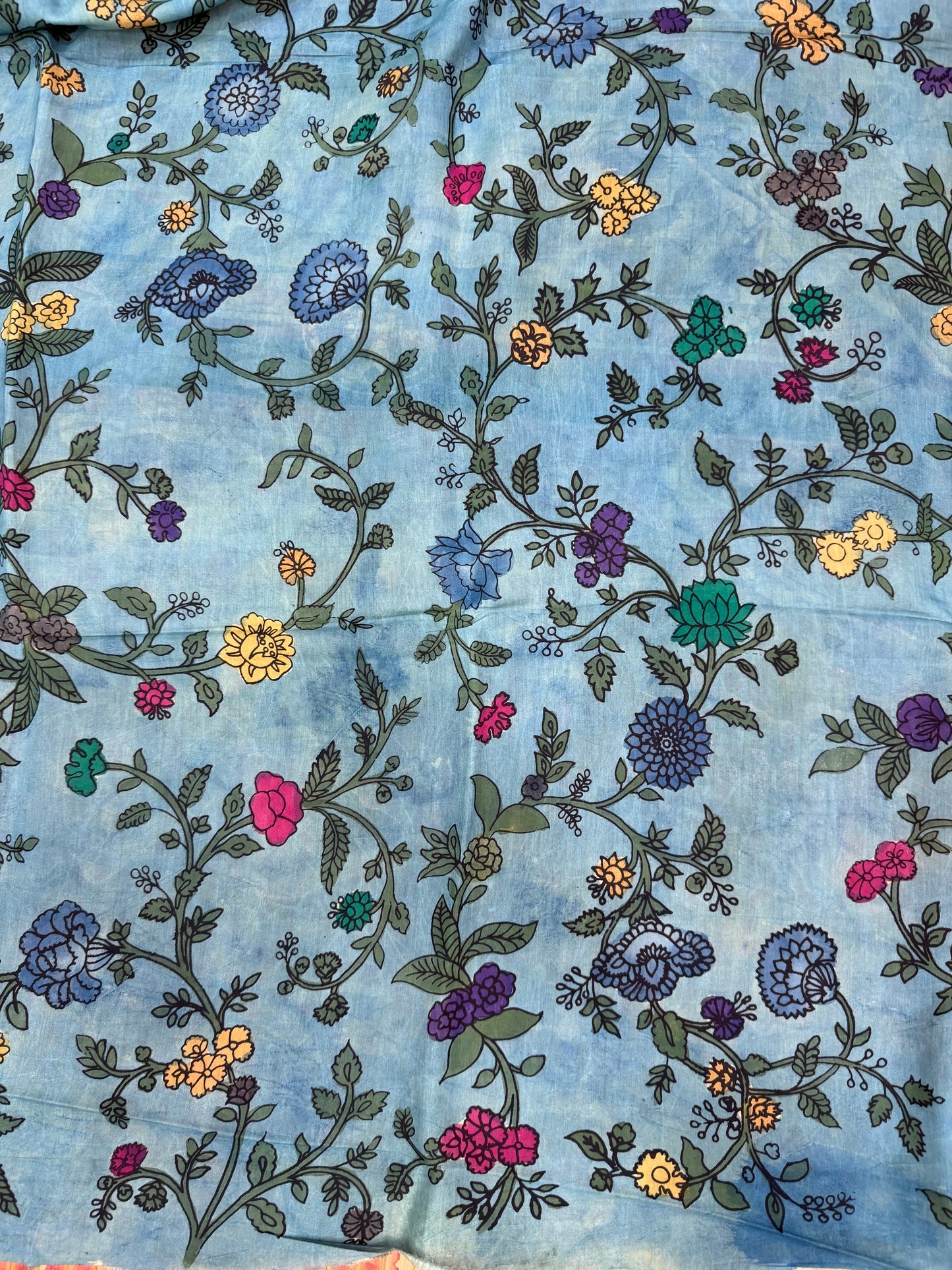 Silkcotton Penkalamkari Saree