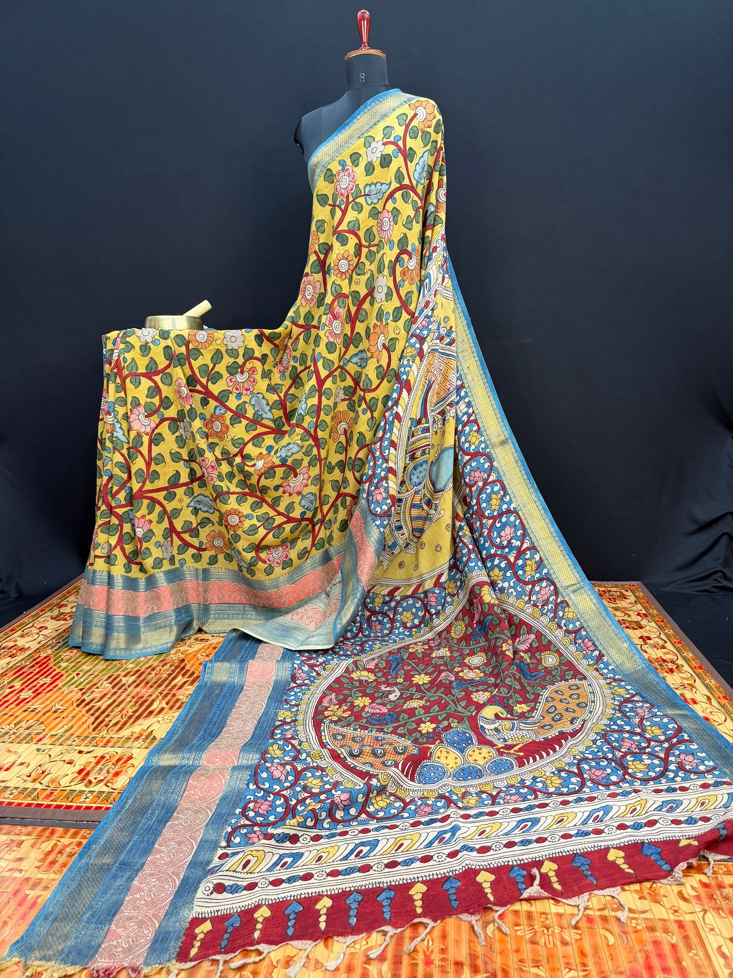 Silkcotton Penkalamkari Saree