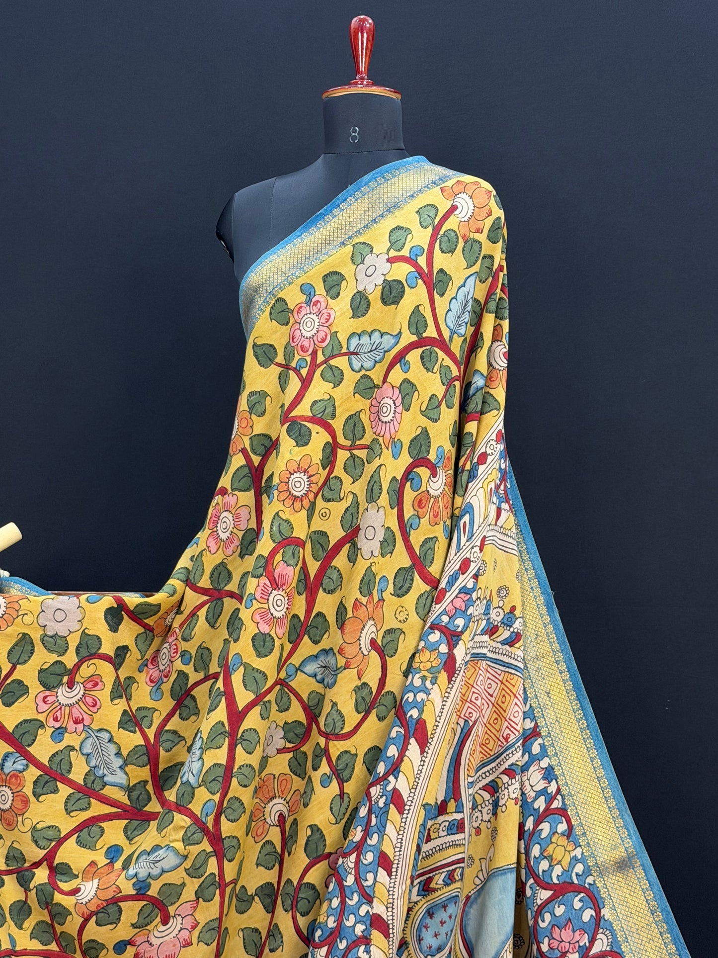 Silkcotton Penkalamkari Saree