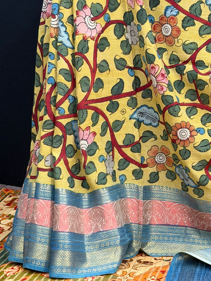 Silkcotton Penkalamkari Saree