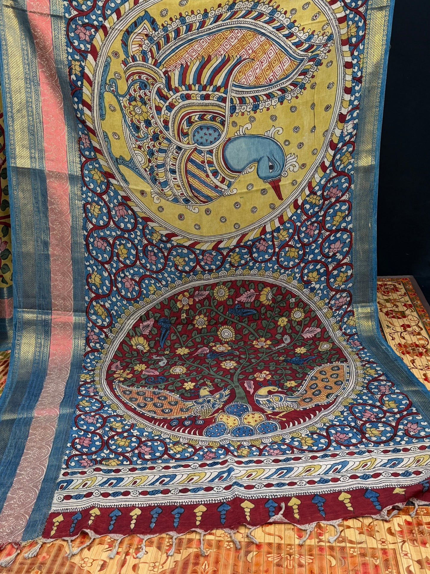 Silkcotton Penkalamkari Saree