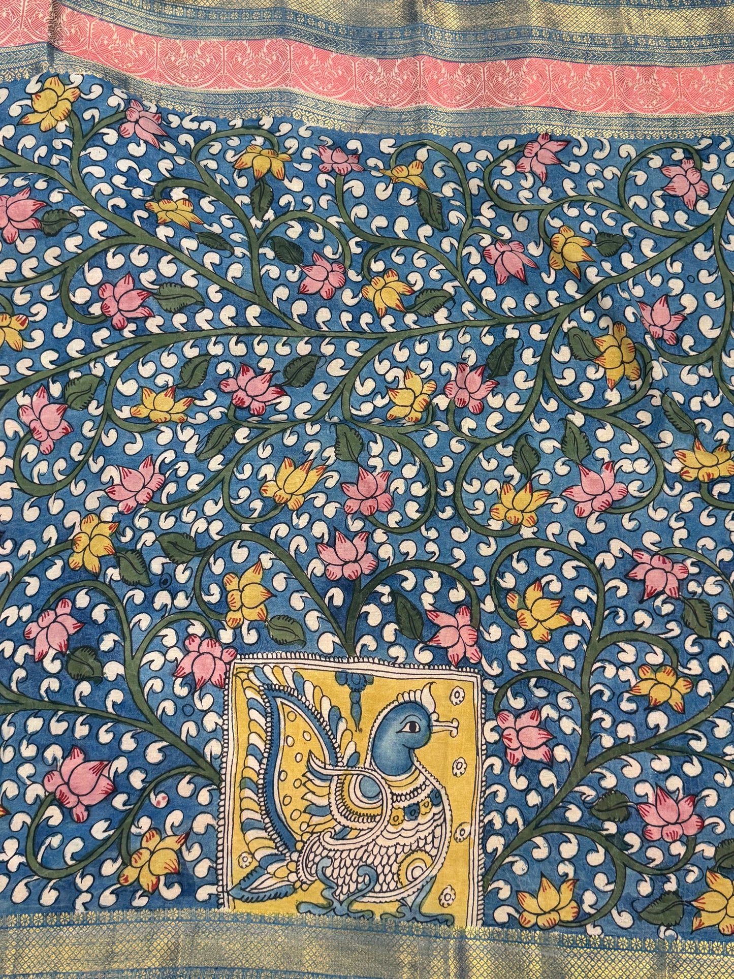 Silkcotton Penkalamkari Saree