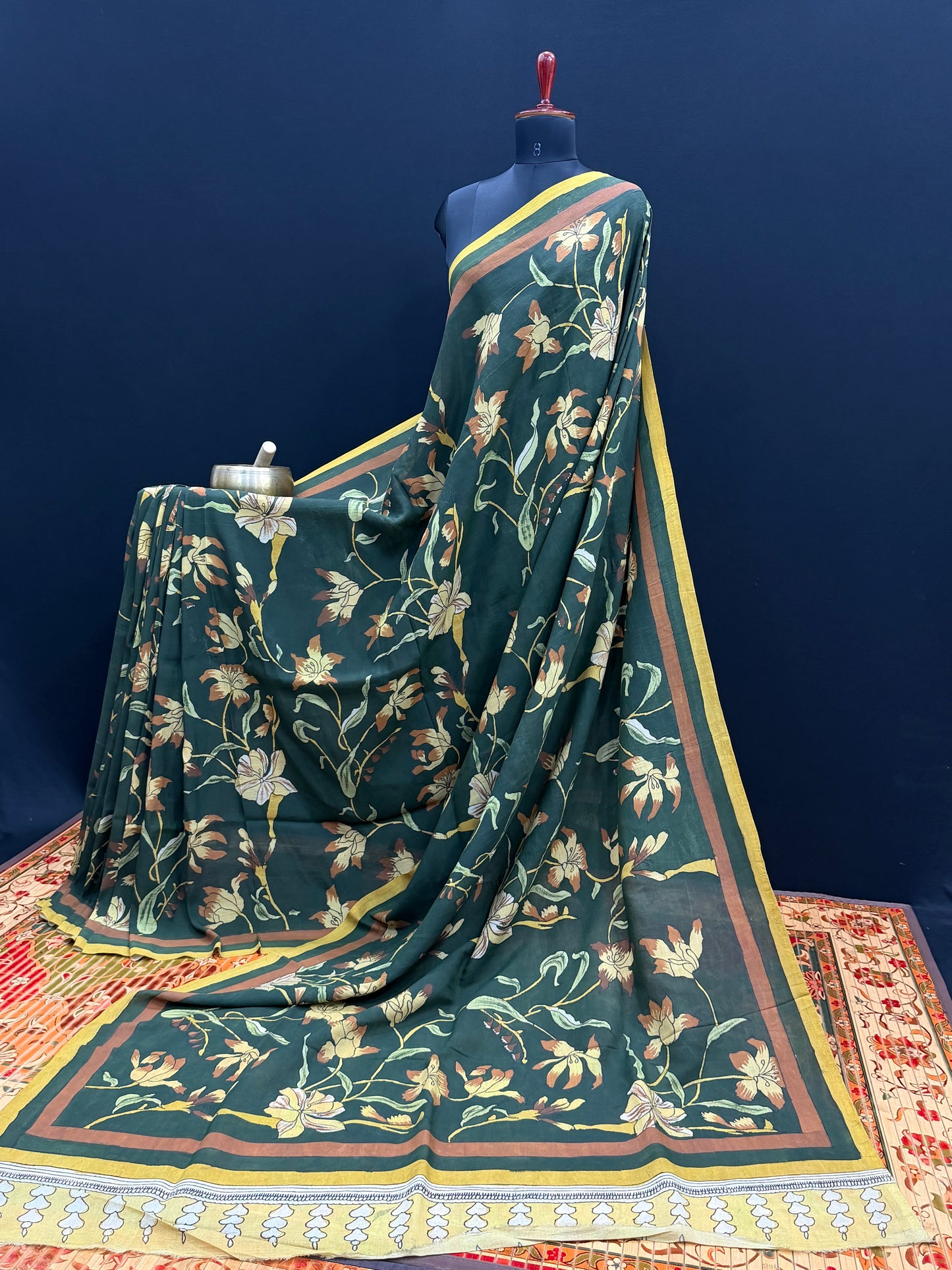 Silkcotton Penkalamkari Saree