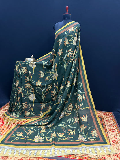 Silkcotton Penkalamkari Saree