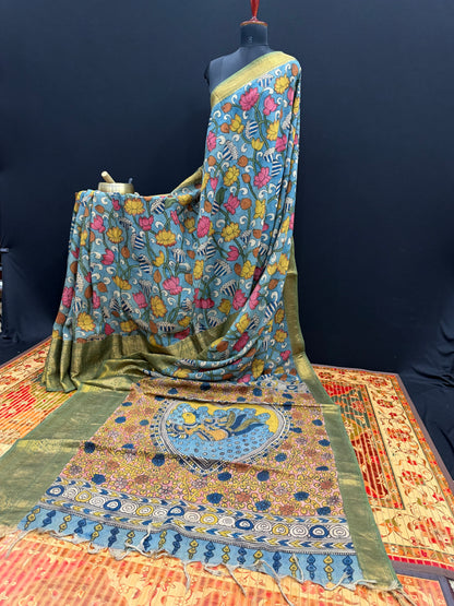 Silkcotton Penkalamkari Saree