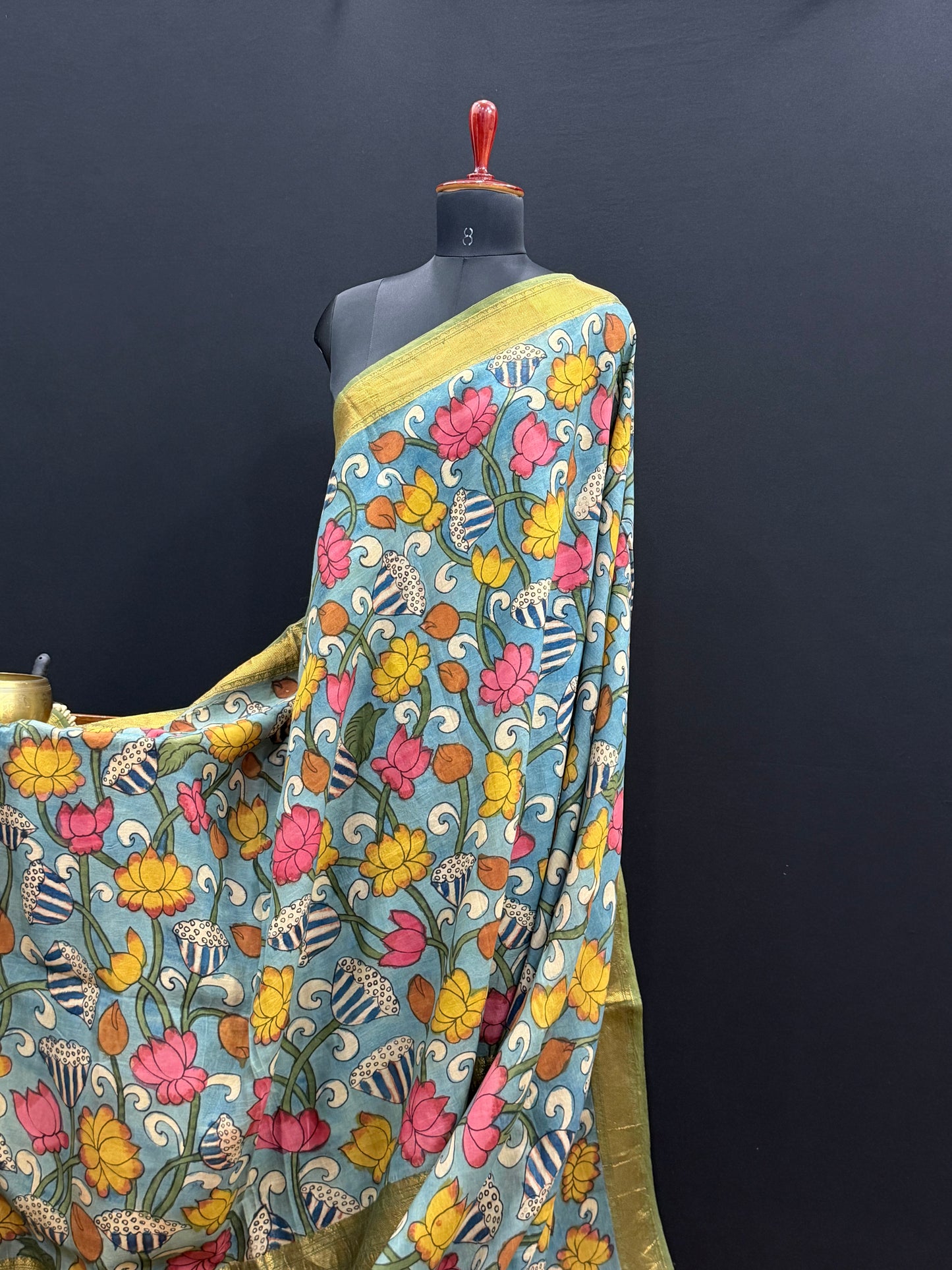 Silkcotton Penkalamkari Saree