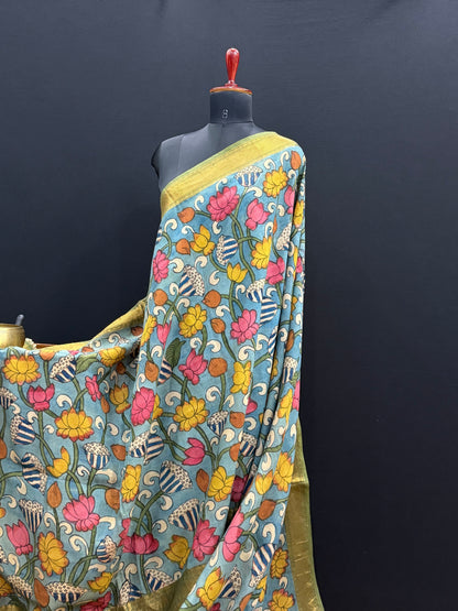 Silkcotton Penkalamkari Saree