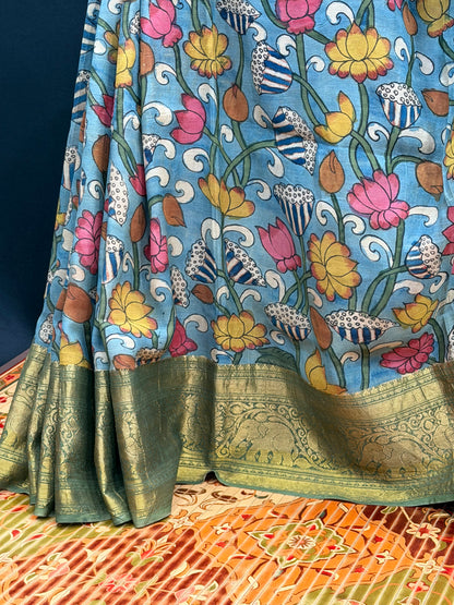 Silkcotton Penkalamkari Saree