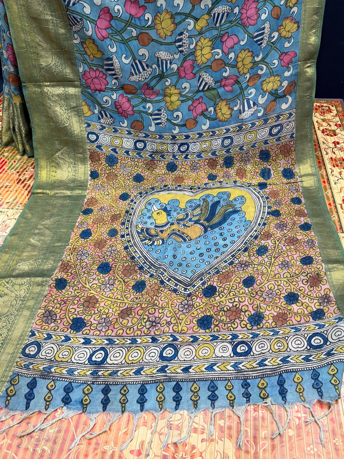 Silkcotton Penkalamkari Saree