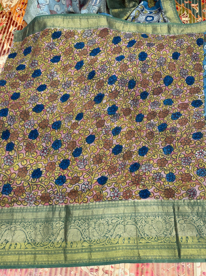 Silkcotton Penkalamkari Saree