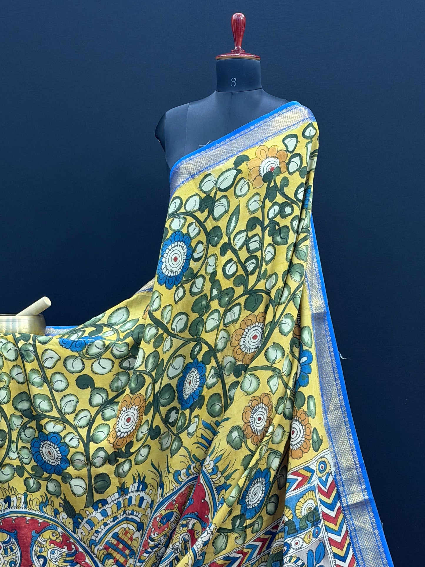 Silkcotton Penkalamkari Saree