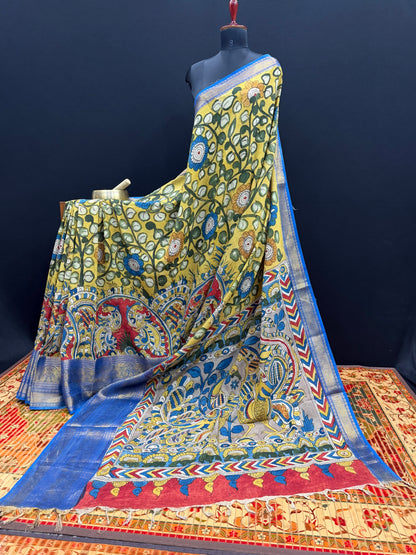 Silkcotton Penkalamkari Saree