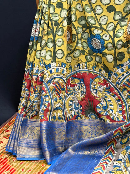 Silkcotton Penkalamkari Saree
